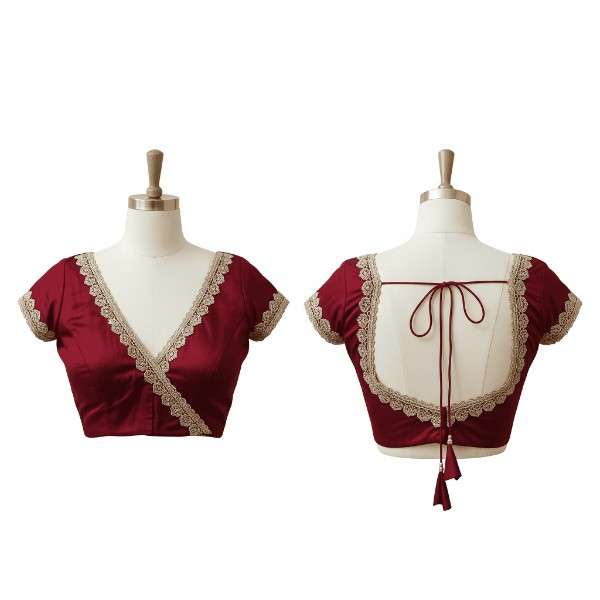 Backless V-Cut Blouse